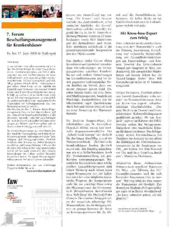 Vorschauseite 3: Going Europe: Deutsche Medizin als Exportschlager