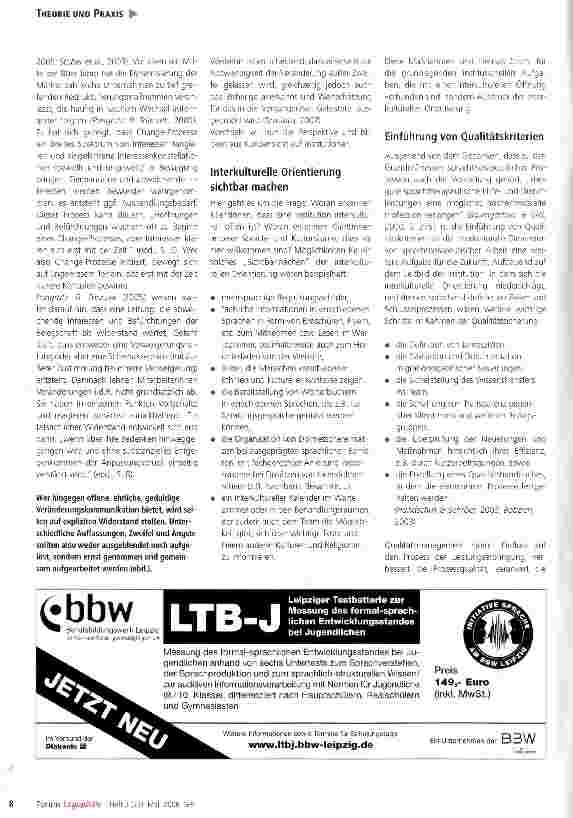 Vorschauseite 3: Individuelle und institutionelle Aufgaben auf dem Weg zu einer „Kultursensitiven Sprachtherapie