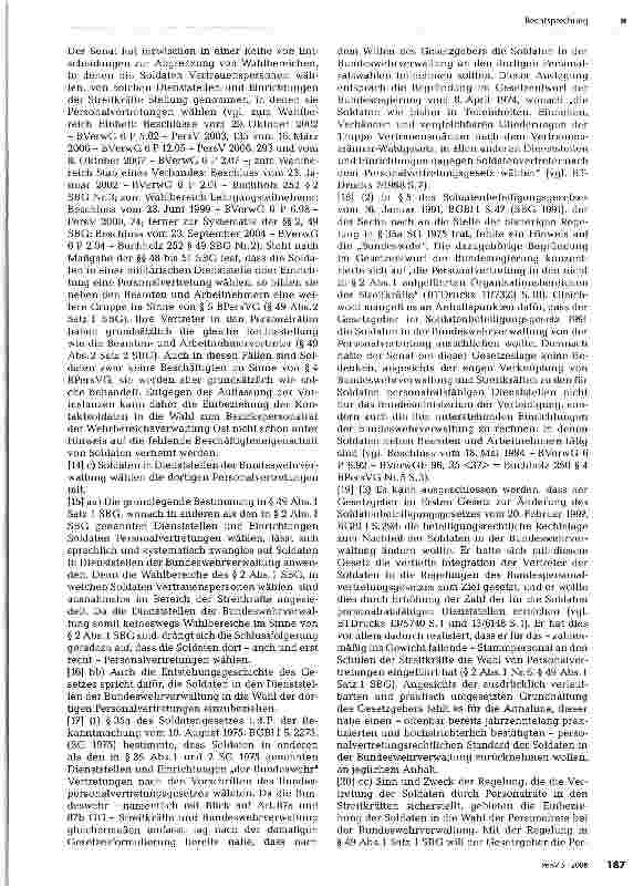 Vorschauseite 3: Wahl von Personalvertretungen durch Soldaten