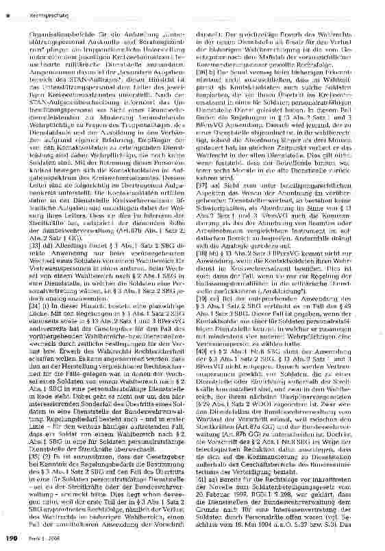 Vorschauseite 6: Wahl von Personalvertretungen durch Soldaten