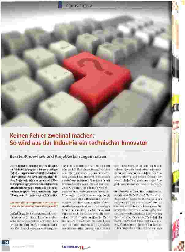Vorschauseite 1: Keinen Fehler zweimal machen: So wird aus der Industrie ein technischer Innovator