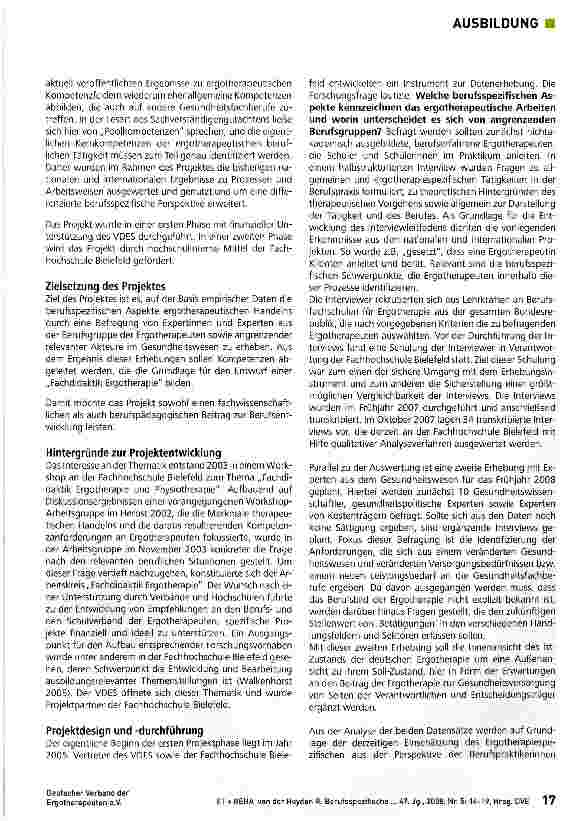 Vorschauseite 4: Berufspezifische Kompetenzentwicklung in der Ergotherapie