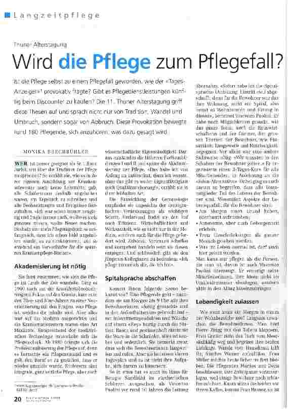 Vorschauseite 1: Wird die Pflege zum Pflegefall