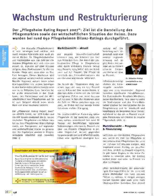 Vorschauseite 1: Wachstum und Restrukturierung