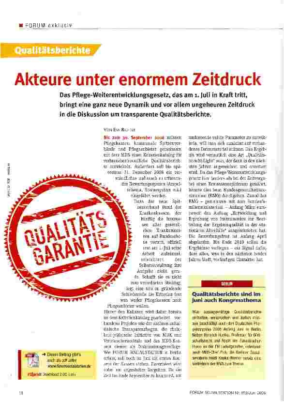 Vorschauseite 1: Akteure unter enormem Zeitdruck
