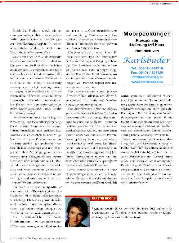 Vorschauseite 2: Interdisziplinäres Studieren mit internationalem Flair-Eindrücke aus dem Masterstudiengang »Public Health«
