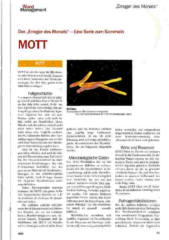 Vorschauseite 1: Der „Erreger des Monats — Eine Serie zum SammelnMOTT