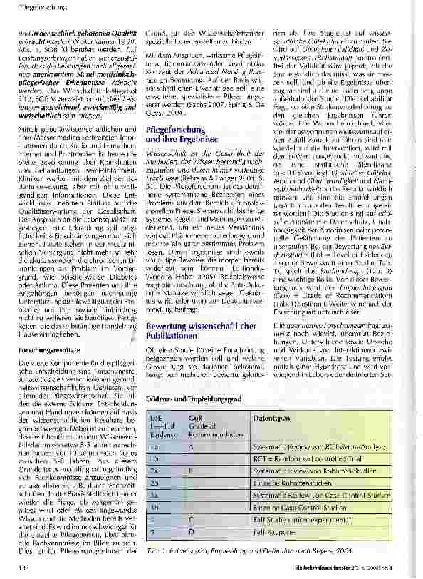 Vorschauseite 3: Evidence-based Nursing (EBN) als wichtiger Baustein der pflegerischen Entscheidung EBN und seine Bedeutung für Pflegeentwicklung und fürPflegemanagement