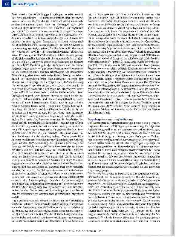 Vorschauseite 5: Instrumente zur Sedierungsüberwachung auf IntensivstationenEine Untersuchung über die Eignung von BIS™-Monitoring und Scoresystemen