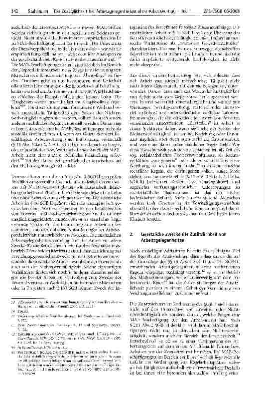 Vorschauseite 6: Die Zusätzlichkeit bei Arbeitsgelegenheiten ohne Arbeitsvertrag nach § 16 Abs. 3 SGB II - Teil 1