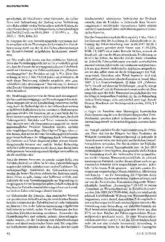 Vorschauseite 6: Zahnbleichmittel sind nicht als Kosmetika, sondern als Medizinprodukte zu bewerten