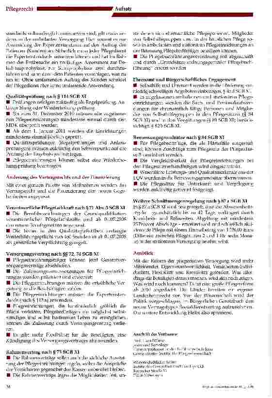 Vorschauseite 6: Das Gesetz zur strukturellen Weiterentwicklung der Pflegeversicherung