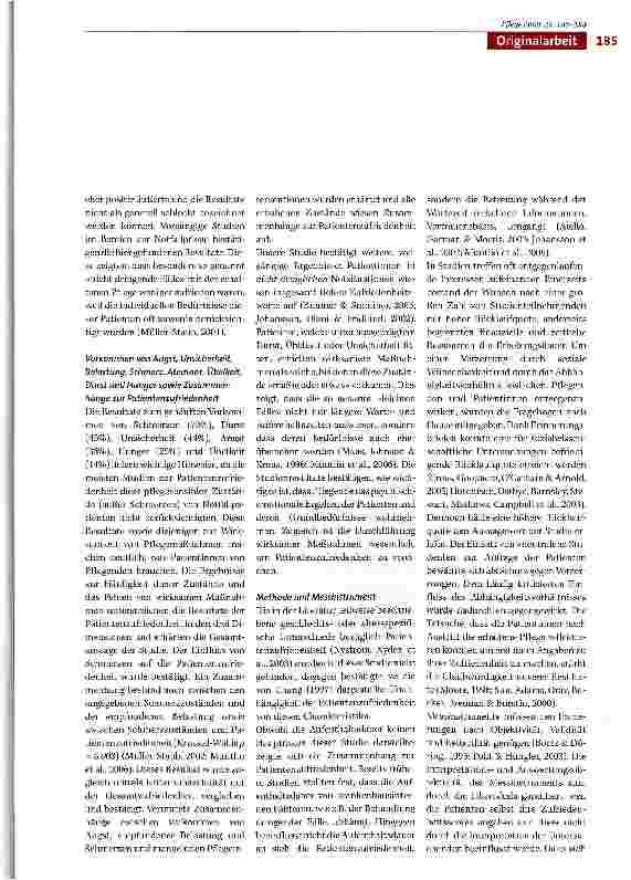 Vorschauseite 6: Erhebung der Patientenzufriedenheit im Notfallzentrum eines Schweizer Universitätsspitals: Vorkommen von Angst, Unsicherheit, Belastung, Schmerz, Atemnot, Übelkeit, Durst und Hung…