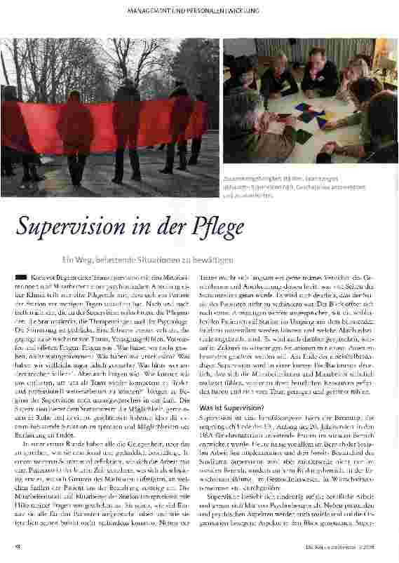 Vorschauseite 1: Supervision in der Pflege Ein Weg, belastende Situationen zu bewältigen