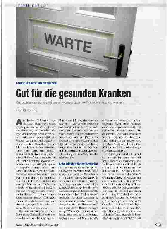 Vorschauseite 1: Gut für die gesunden Kranken
