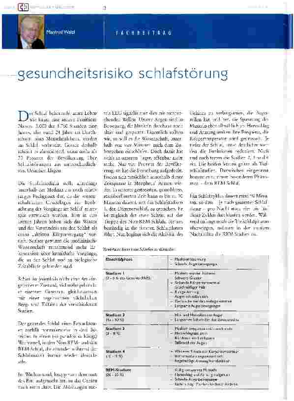 Vorschauseite 1: gesundheitsrisiko Schlafstörung