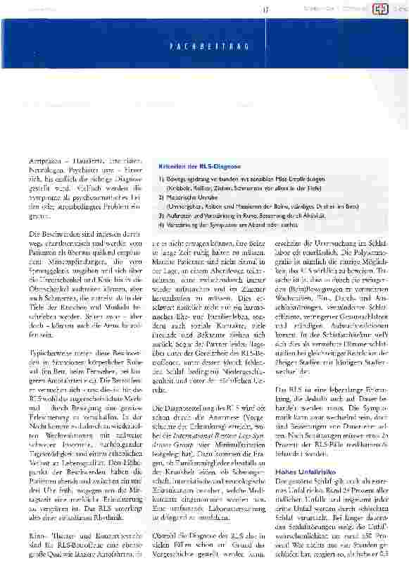 Vorschauseite 5: gesundheitsrisiko Schlafstörung
