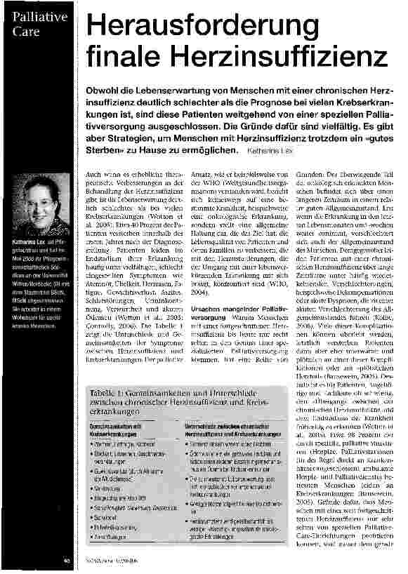 Vorschauseite 1: Herausforderung finale Herzinsuffizienz