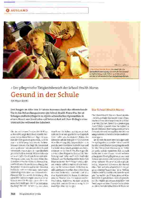 Vorschauseite 1: Gesund in der Schule