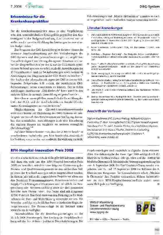 Vorschauseite 4: CAAI-Einbruch im Jahr 2008 - Analy versus Aktionismus