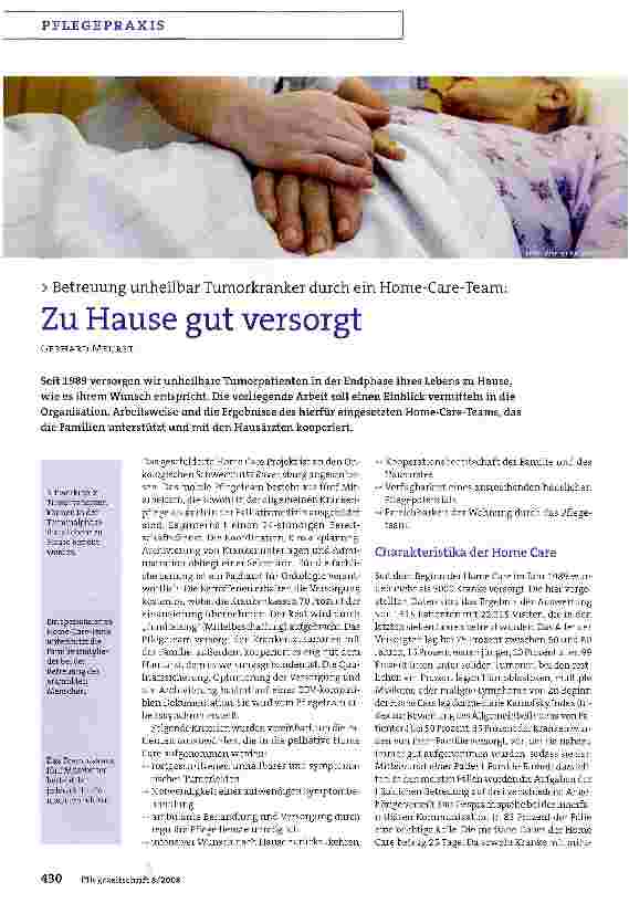 Vorschauseite 1: Zu Hause gut versorgt