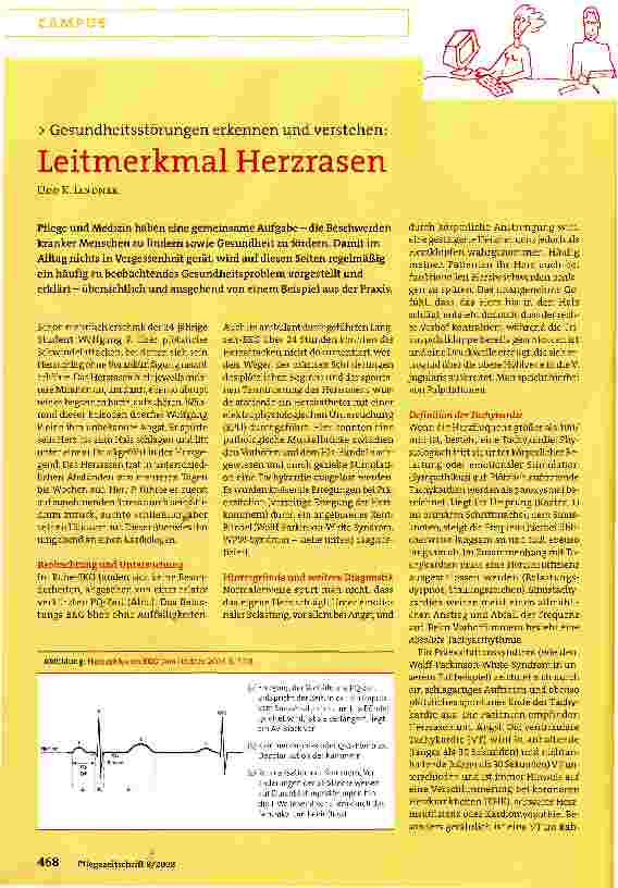 Vorschauseite 1: Gesundheitsstörungen erkennen und verstehen: Leitmerkmal Herzrasen