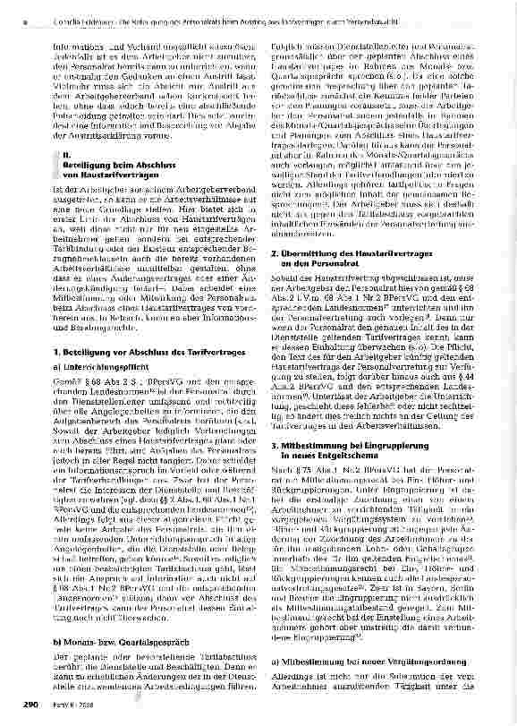 Vorschauseite 2: Die Beteiligung des Personalrats beim Ausstieg aus Tarifverträgen durch Verbandsaustritt