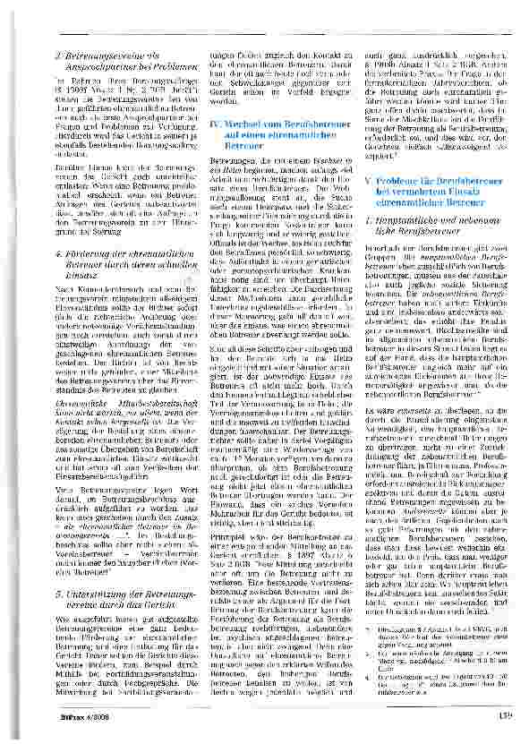Vorschauseite 3: Überlegungen zum vermehrten Einsatz ehrenamtlicher BetreuerKonkurrenz der Berufsbetreuer mit den ehrenamtlichen Betreuern