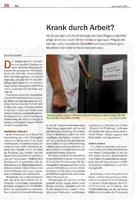 Vorschauseite 1: Krank durch Arbeit?