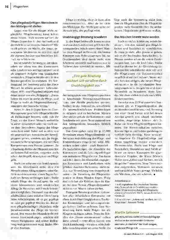 Vorschauseite 2: ..für die Zukunft der Pflegeberatung?