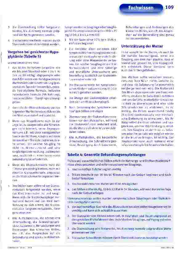 Vorschauseite 4: Leitlinien für die Glukose-Überwachung und Behandlung der Hypoglykämie bei gestillten Neugeborenen (Revision Juni 2006)