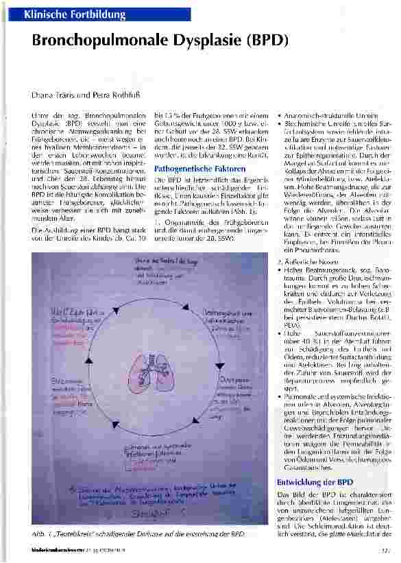 Vorschauseite 1: Bronchopulmonale Dysplasie (BPD)