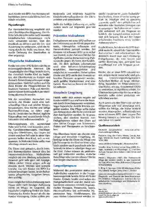 Vorschauseite 4: Bronchopulmonale Dysplasie (BPD)