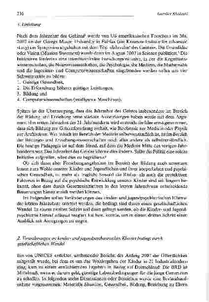 Vorschauseite 2: Kinderund jugendpsychiatrische Brennpunkte und Perspektiven am Anfang des 21. Jahrhunderts