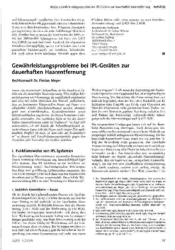 Vorschauseite 5: Patienteneigene Medizinprodukte — ein Haftungsrisiko! ?