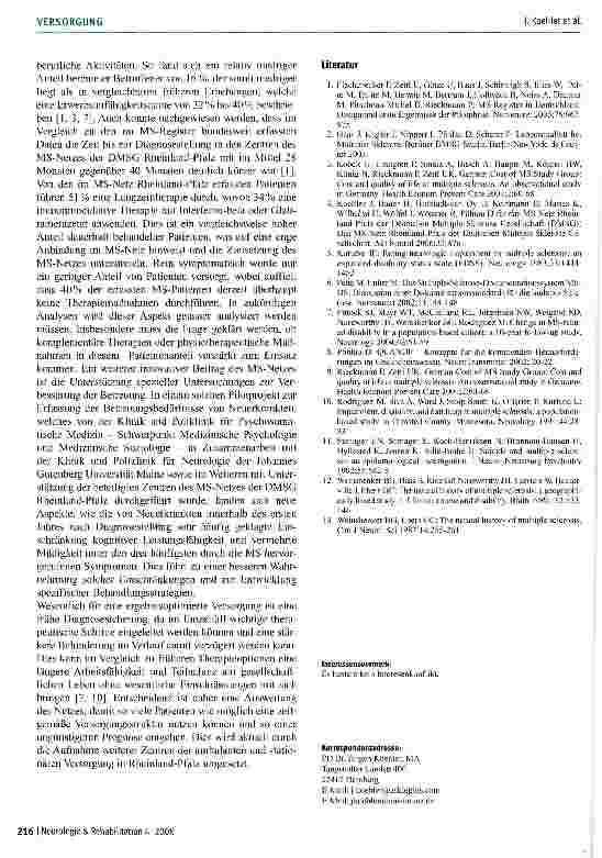 Vorschauseite 6: Das MS-Netz Rheinland-Pfalz der DMSG