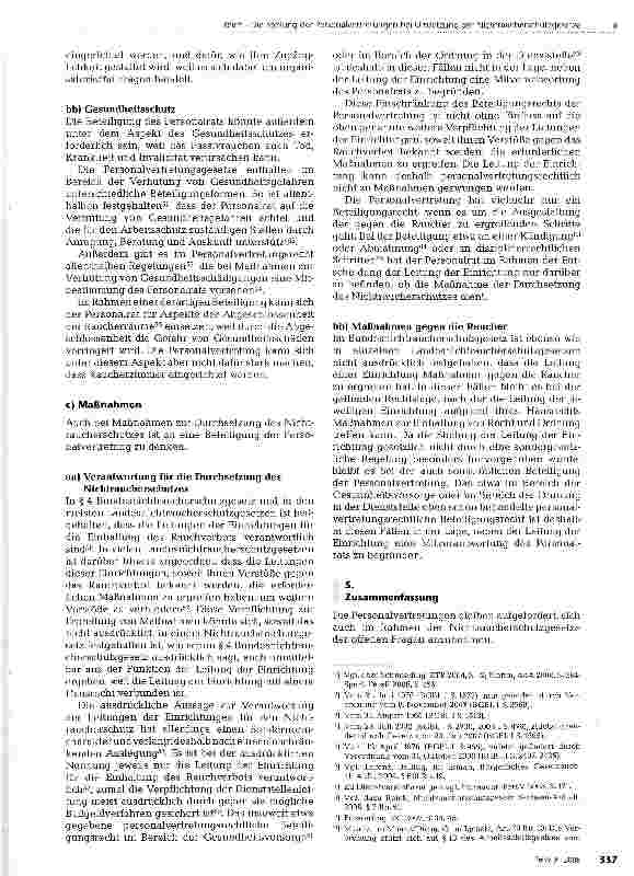 Vorschauseite 4: Die Stellung der Personalvertretungen bei Umsetzung der Nichtraucherschutzgesetze