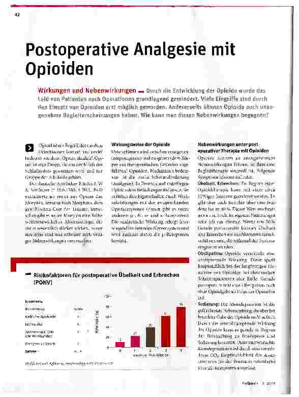 Vorschauseite 1: Postoperative Analgesie mit Opioiden