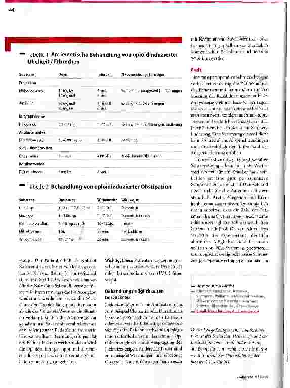 Vorschauseite 3: Postoperative Analgesie mit Opioiden