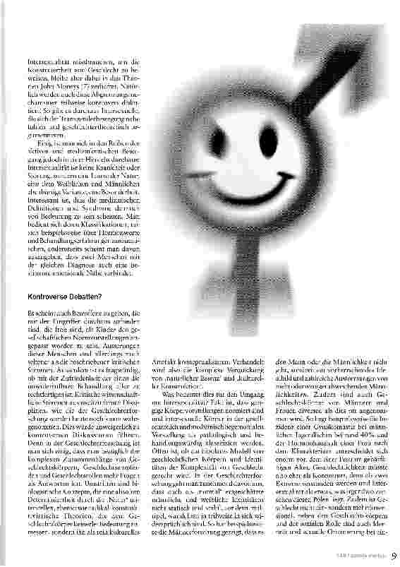Vorschauseite 3: Intersexuelle entwickeln ZwitterstolzKontroversen um die Geschlechtszuweisung bei Kindern