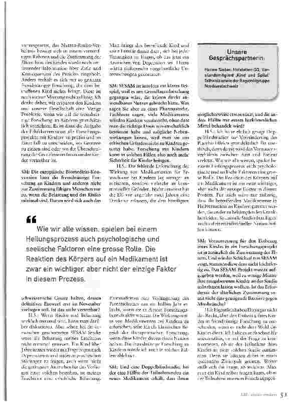 Vorschauseite 2: Vorrang hat das KindGespräch mit einer Fachfrau von ,Kind und Spital