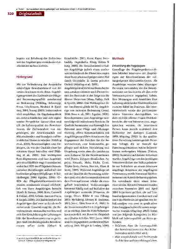 Vorschauseite 2: OLA: Optimierung der Lebensqualität im Alter: Entwicklung eines Fragebogens zur Zufriedenheit der Angehörigen von Bewohnerinnen in Altersinstitutionen