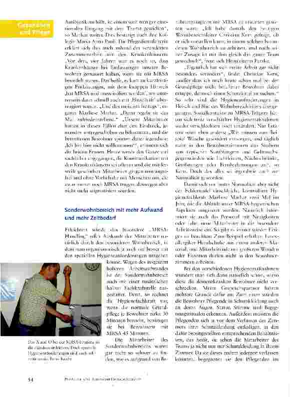 Vorschauseite 3: Ein Sonderwohnbereich für Menschen mit Demenz und MRSA?