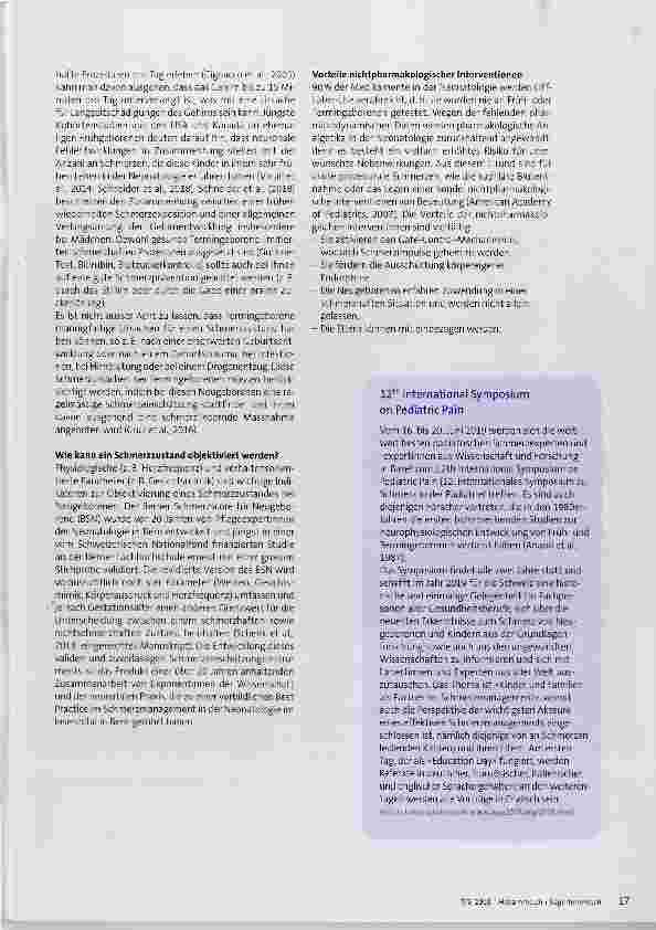 Vorschauseite 3: Schmerzen bei Neugeborenen: die Geschichte einer Vernachlässigung