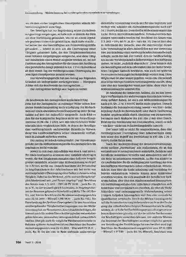 Vorschauseite 2: Mitbestimmung bei vorübergehenden dienstlichen Verwendungen