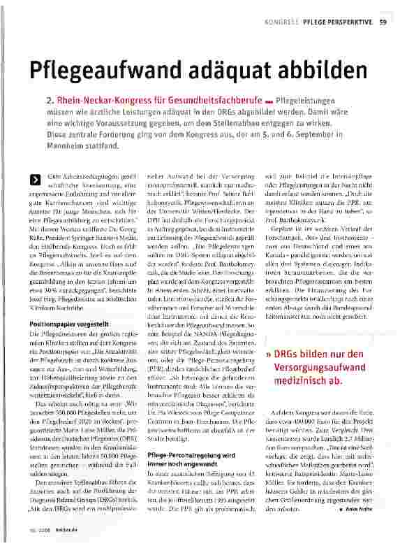Vorschauseite 1: Pflegeaufwand adäquat abbilden