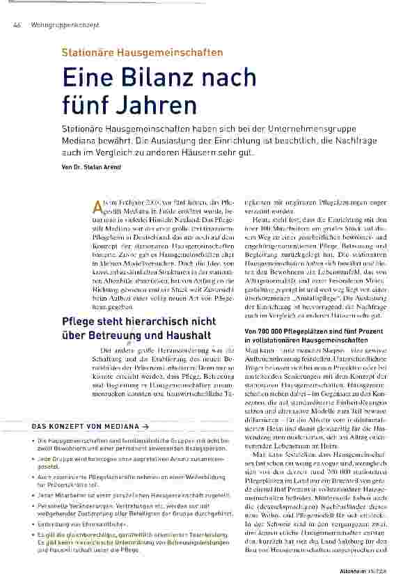 Vorschauseite 1: Eine Bilanz nach fünf Jahren