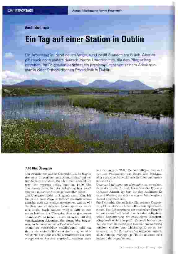 Vorschauseite 1: Ein Tag auf einer Station in Dublin