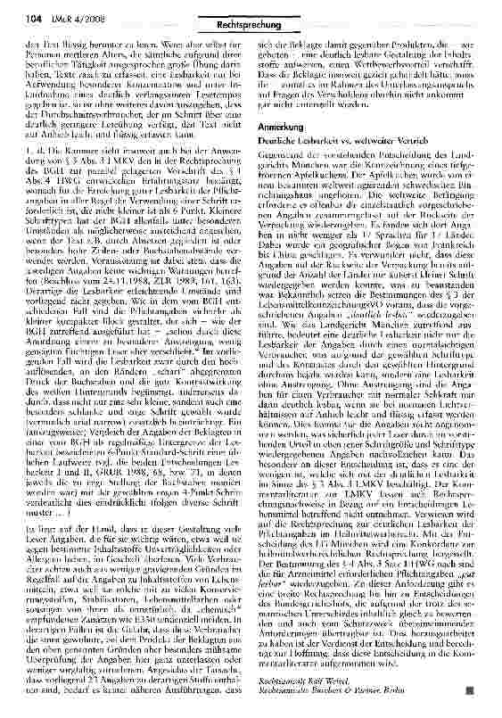 Vorschauseite 3: Anforderungen zur deutlichen Lesbarkeit gemäß § 3 Abs. 3 Satz 1 Lebensmittelkennzeichnungs-VO