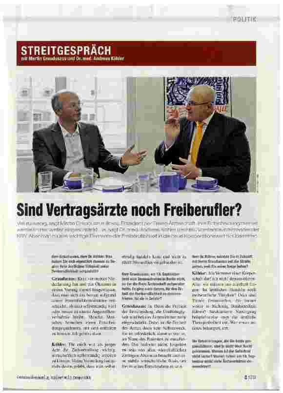 Vorschauseite 1: Sind Vertragsärzte noch Freiberufler?